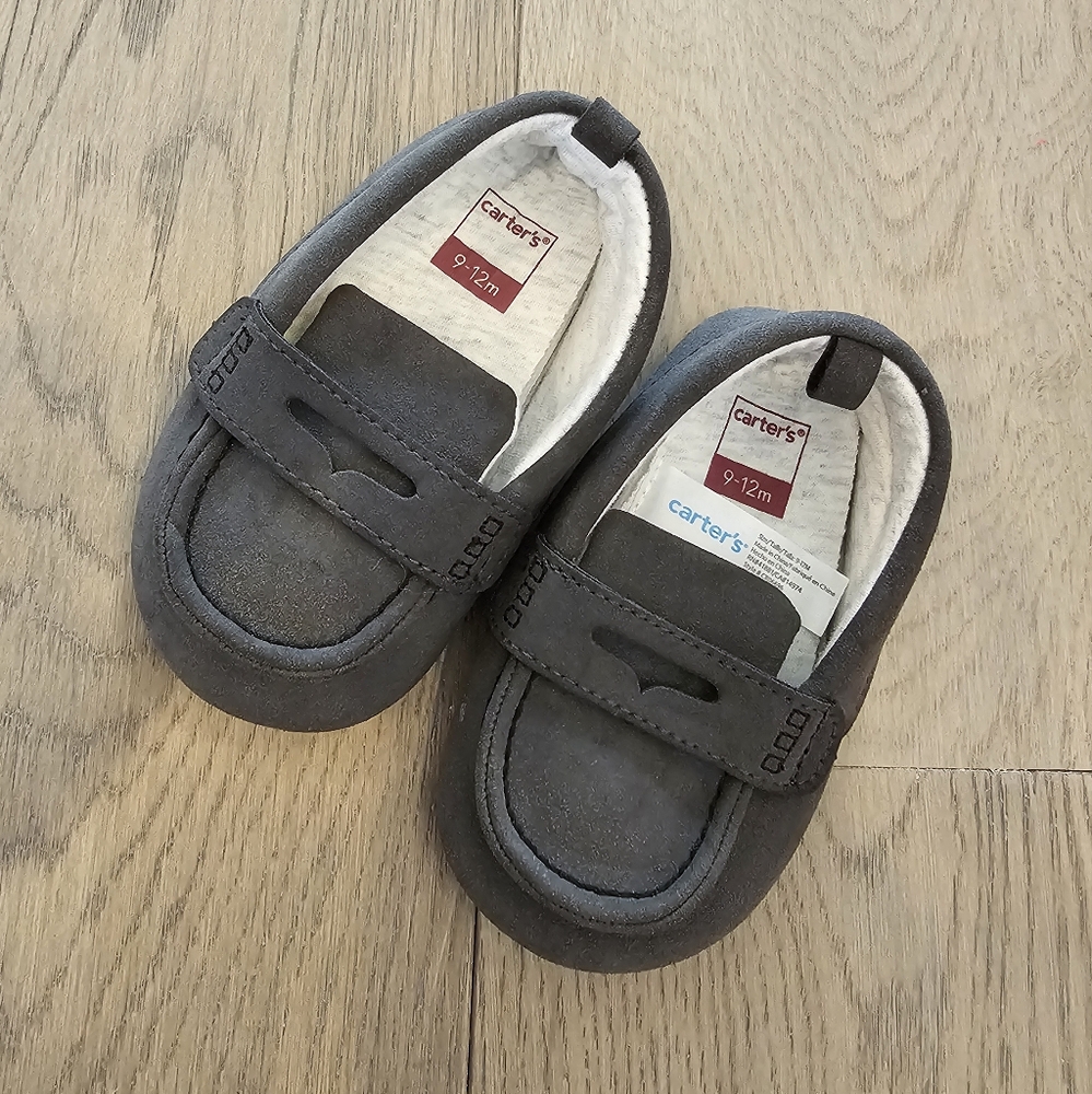 Baby Grey Suede Loafers